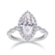 thumbnail image 1 of Anillo de Compromiso de Moissanita Marquesa de 3 Quilates para Mujer Color D VVS1 Anillos de Promesa Aniversario Anillos de Boda de Plata Esterlina 925 Talla 5-9, 1 of 6