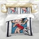 thumbnail image 5 of Betty Boop (2) Conjunto de sábanas temático, trío de piezas, cómodo y amigable con la piel, diseño único, regalo de decoración para el hogar para familiares, amigos y fans, 90 cm * 190 cm, 5 of 6