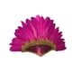 thumbnail image 2 of Tocado De Plumas, Sombrero Indio Jefe Para Puesta En Escena, Festival De Disfraces, Rosa Roja, 2 of 2