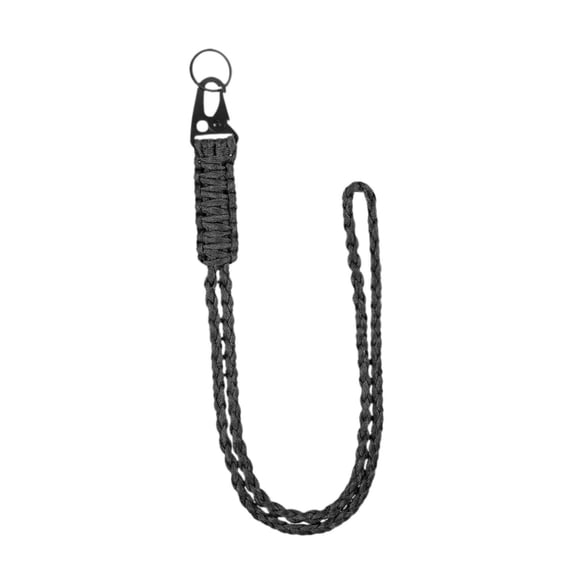 Cordón De Paracord Trenzado Para Llaves, Ideal Para Escalada Al Aire Libre, Para Hombres Y Mujeres, Color Negro