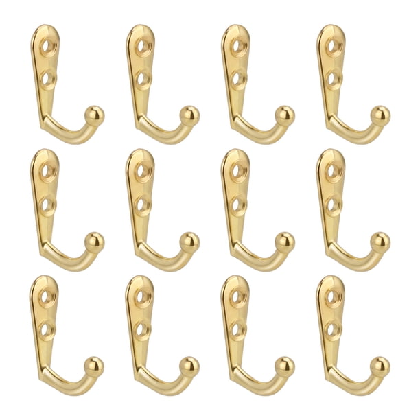 REGALWOVEN Ganchos Utilitarios 12 Piezas Ganchos Vintage de Metal para Colgar y Organización de Garaje Oro