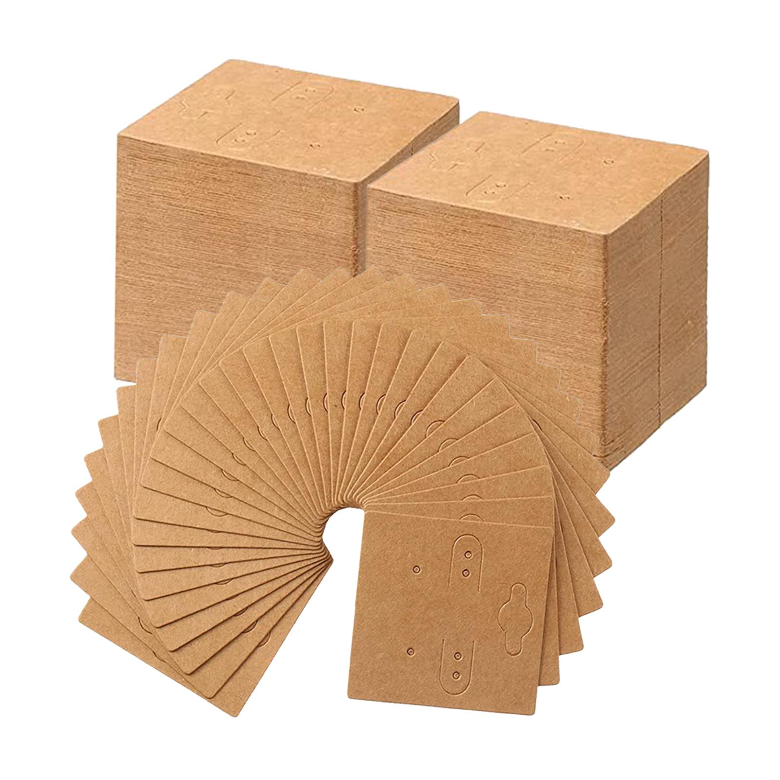 Ioensy - 300X Tarjetas De Exhibición De Aretes De Papel Kraft Para Exhibición Comercial De Tienda De Exhibición De Boutique