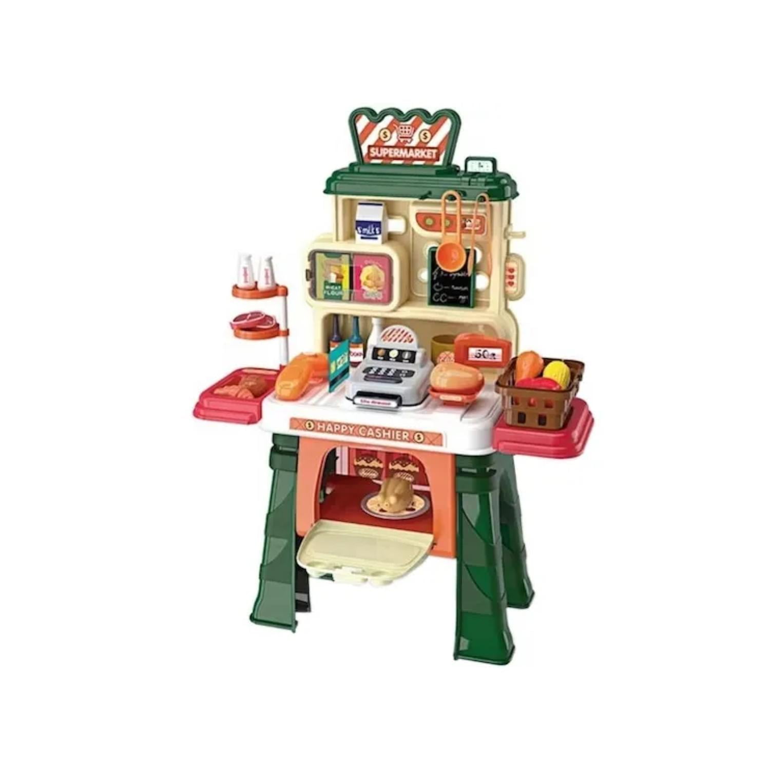 Genérico - Juguete Set Supermercado 51 Piezas Verde Infantil 65x50cm