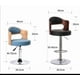 thumbnail image 3 of Pack 2 Sillas Bar  De Luxe Madera con Respaldo Boscco  Negro/Negro, 3 of 3