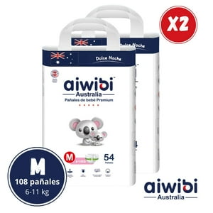 Aiwibi - 2 Paquetes De Pañal Bebé Dulce Sueño Talla M