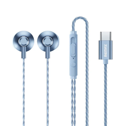 Audífonos Remax Rm-711A Tipo-C Azul
