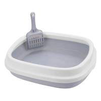 Genérico - Arenero Abierto Grande Para Gatos - Bandeja Sanitaria