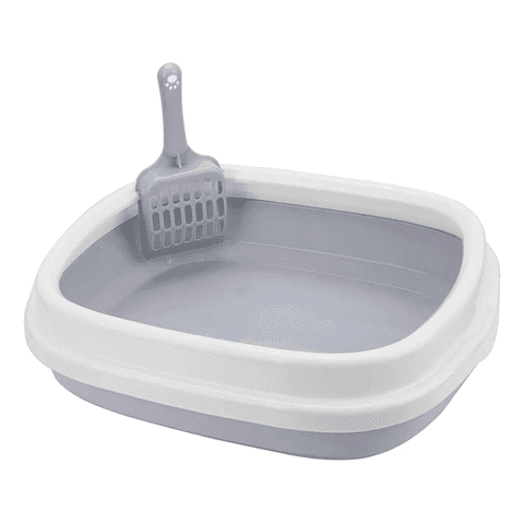 Genérico - Arenero Abierto Grande Para Gatos - Bandeja Sanitaria