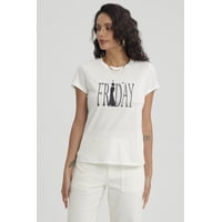 Fashionspark - Polera Mujer Print Mujeres Con Aplicación Crudo