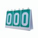 thumbnail image 3 of Flip Scoreboard Tabla Portátil Score Flipper Para Bádminton Voleibol Fútbol Verde, 3 of 5