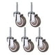 thumbnail image 2 of 5 uds ruedas para cuna ruedas universales, ruedas giratorias suaves silenciosas sin ruido para trabajo pesado ruedas giratorias con vástago giratorio 5 cm de diámetro, 2 of 5