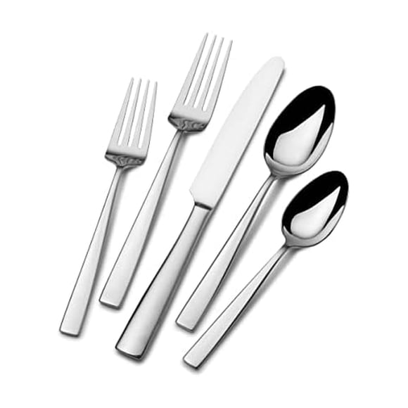 Cubertería Mikasa Everett de acero inoxidable 18/10 de 101 piezas