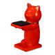 thumbnail image 1 of Gato De Dibujos Animados Estatua Reloj Soporte Mesa Joyería Soporte De Exhibición Rojo, 1 of 5