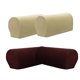 thumbnail image 4 of 2 Pares (beige Y Marrón) Fundas Para Reposabrazos De Sofá Fundas Para Sillón Protector, 4 of 5