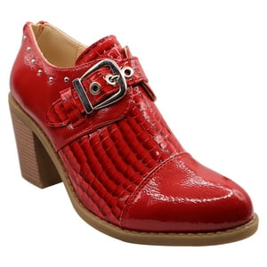 Danicolle Calzado - Botin Correa Hebilla Rojo