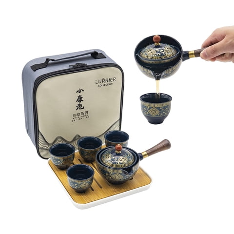 Juego De Té Gongfu Lurrier De Porcelana China Con Tetera E Infusor