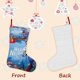 thumbnail image 3 of Hola Vecino Tema: Calcetines de Navidad, fino lino blanco para colgar en escaleras y chimenea, decoración navideña para el hogar, regalo de Navidad. 54cm × 38cm, 3 of 5