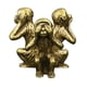 thumbnail image 4 of Estatuilla de tres monos, estatuas de animales, ornamento dorado, ver, no hablar, no oír, no mal, esculturas hechas a mano para decoración de, 4 of 5