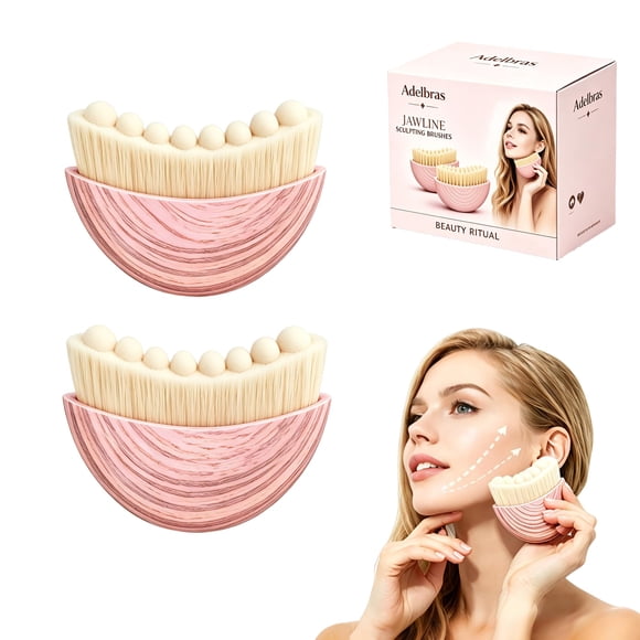 Cepillo facial Adelbras 2 unidades - Drenaje linfático con cerdas ultra suaves