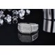 thumbnail image 5 of Anillos de Moissanita para Hombre Anillos de Plata Esterlina 925 con Diamantes Pavé Color D/ E VVS1 Anillos Meñique de Moissanita para Hombre (Talla:5-10), 5 of 7