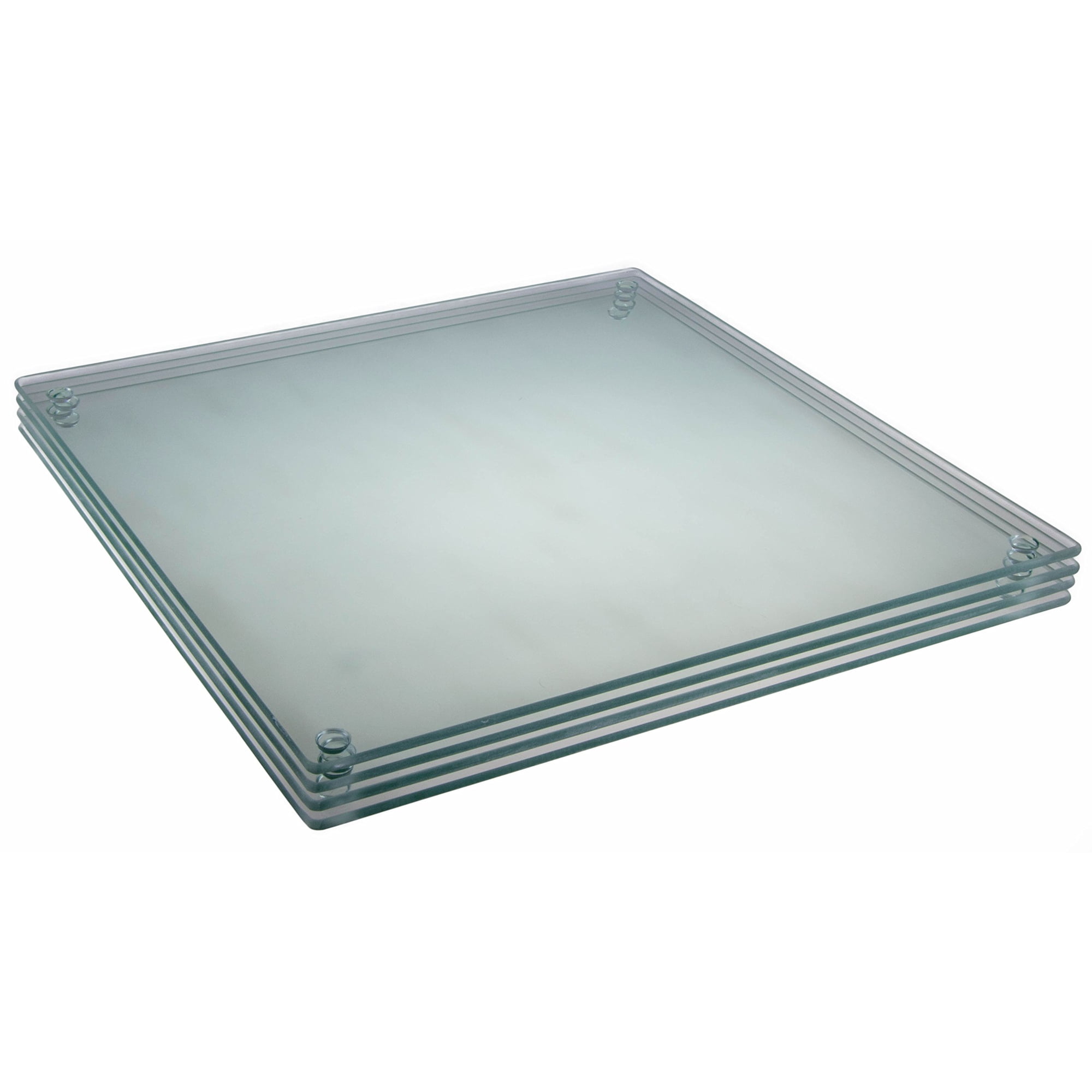 Clever Chef - Set De 4 Tablas De Cortar De Vidrio Antideslizantes 30x30 Cm