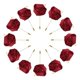 thumbnail image 1 of 12 Pcs Boutonnieres de Rosa para Novio, Pines para Hombres, Boda, Aniversario, Cena Formal, Fiesta, Rojo Vino, 1 of 5