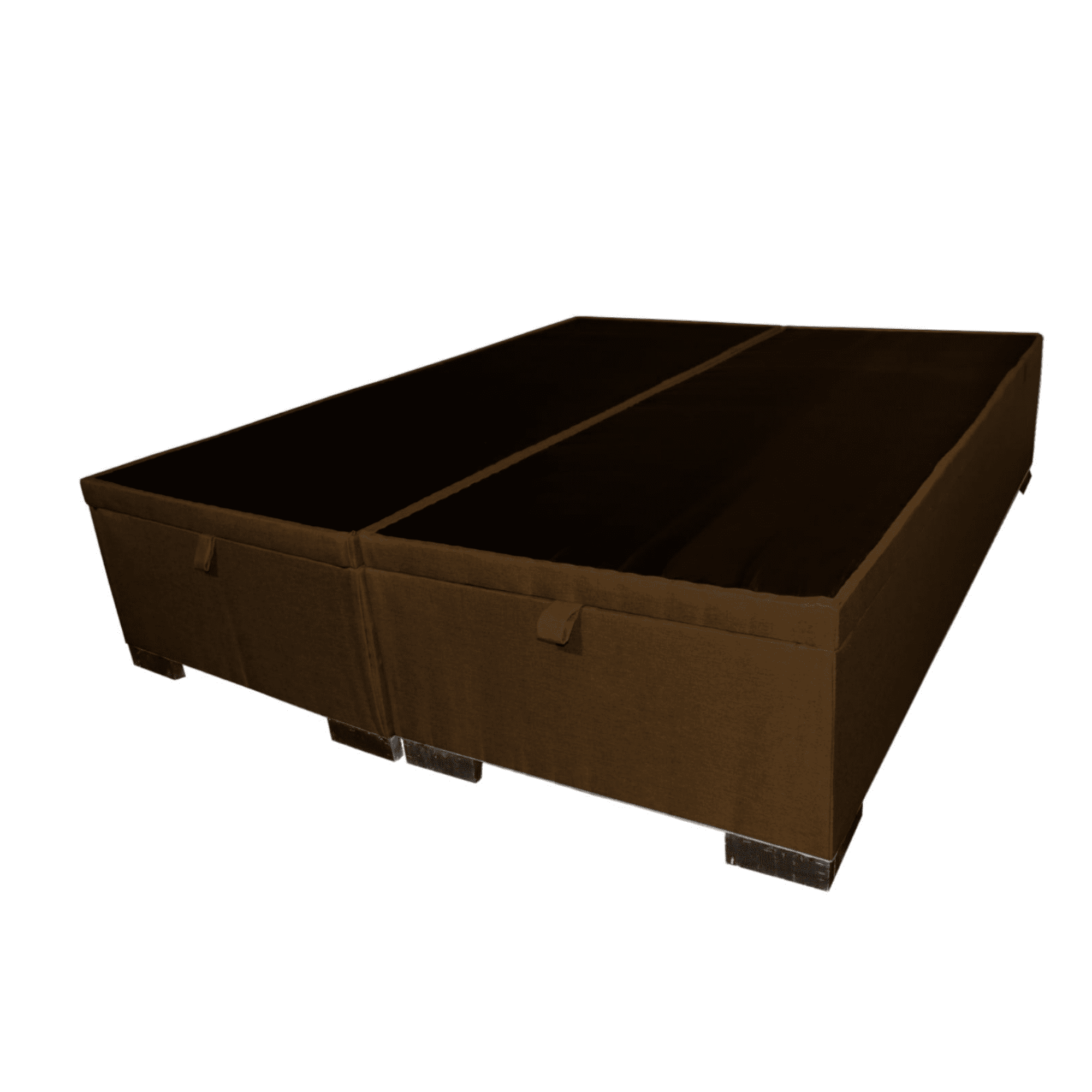 Mueblart - Base De Cama Baúl 2 Plazas Lino Negro Con Mecanismo