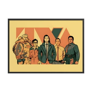 Creango - Cuadro Poster Enmarcado Loki Tva Thor Marvel Decorativo