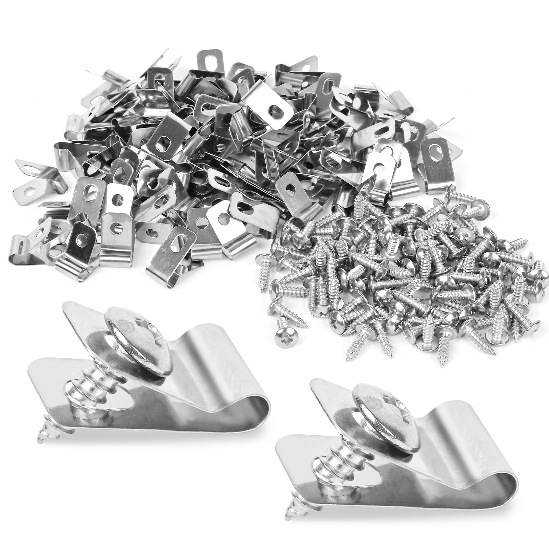 Abrazaderas De Alambre Tottist 220 Unidades Acero Inoxidable Con Tornillos