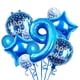 thumbnail image 1 of Set de globos Chaungfu de 11 piezas en azul para fiesta de 9.º cumpleaños, 1 of 5