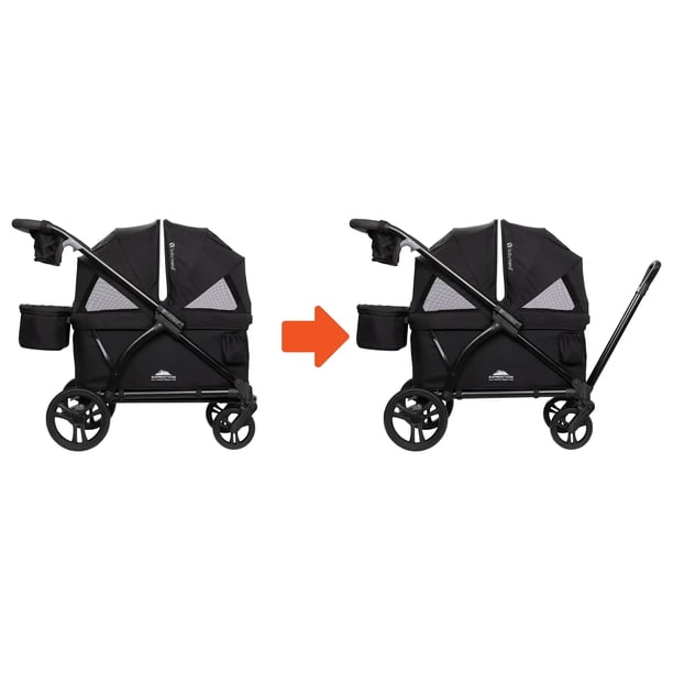 Carro Paseo wagon y coche doble MUV Expedition 2 en 1 ultra black