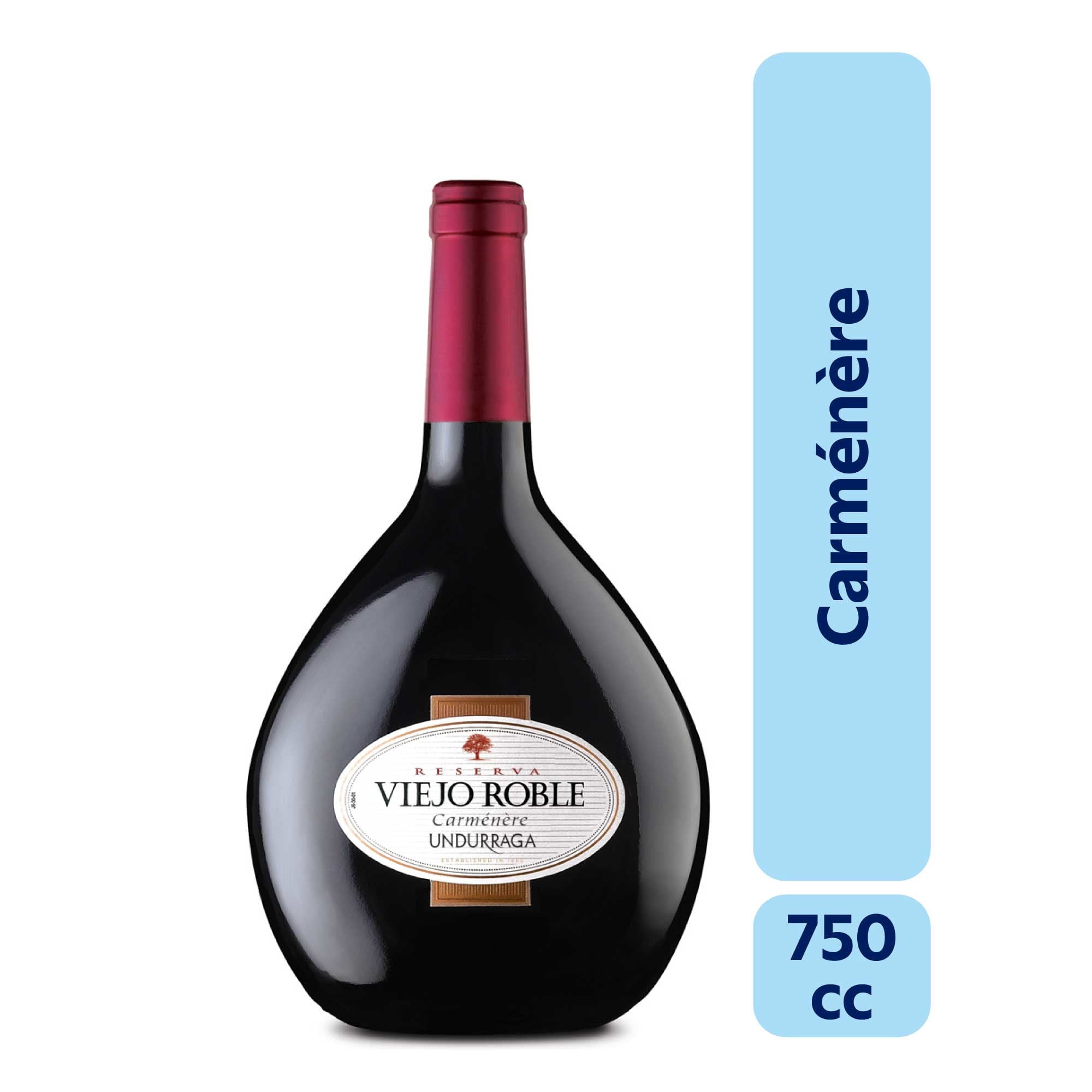 Vino Tinto Carmenere Reserva Viejo Roble Botella 750 ml Undurraga