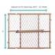 thumbnail image 3 of Portón de seguridad de madera para bebé Toddleroo, ajustable de 67 a 107 cm de ancho, 3 of 5