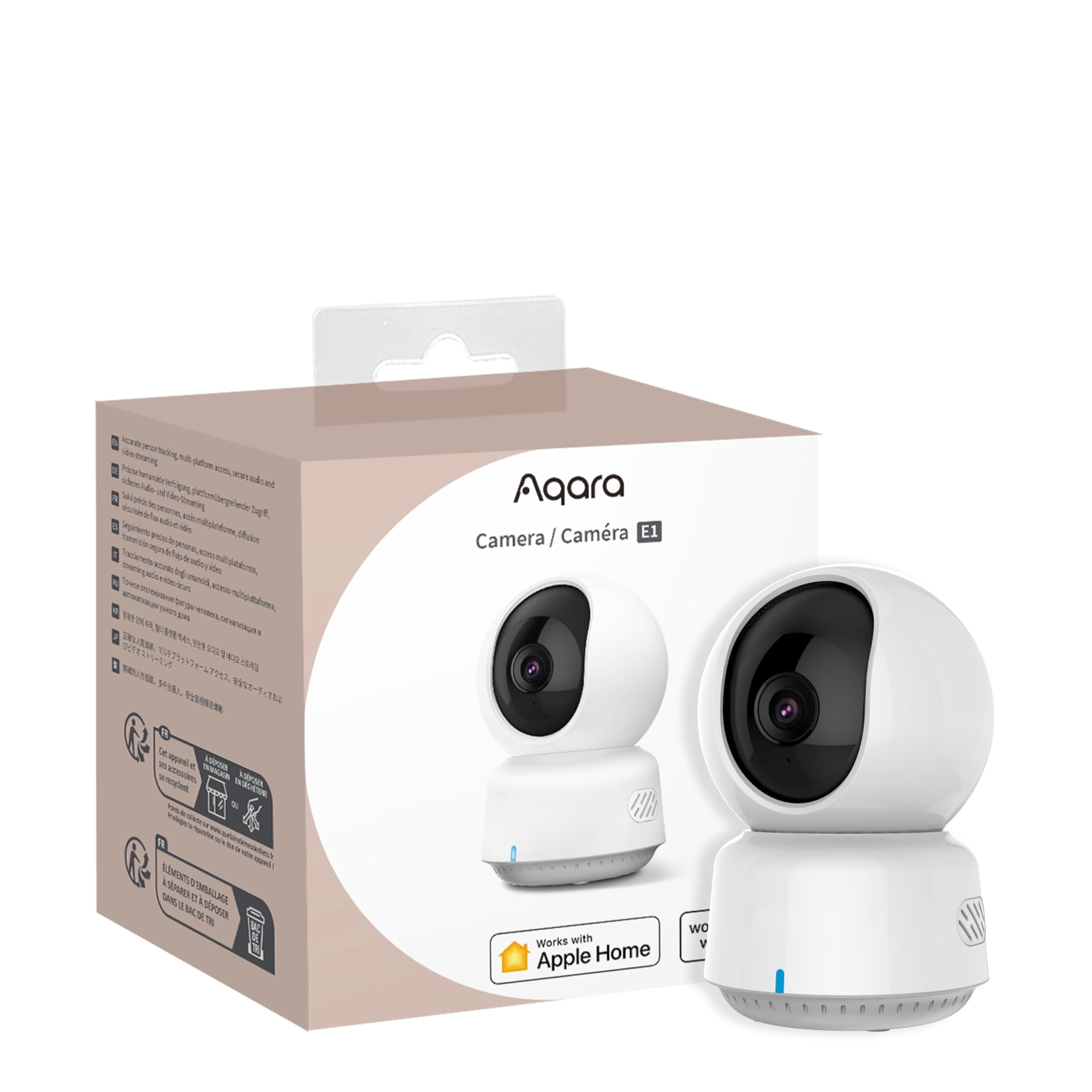 Cámara De Seguridad Aqara E1 2k Para Interiores, Panorámica E Inclinable Con Visión Nocturna