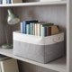 thumbnail image 5 of Cubo de Almacenamiento REGALWOVEN, Contenedor de Tela con Asas para Armario, 1 Paquete de Cesta de Almacenamiento para Organizar Ropa Libros Gris/Blanco 19.7*15.7*12in, 5 of 7