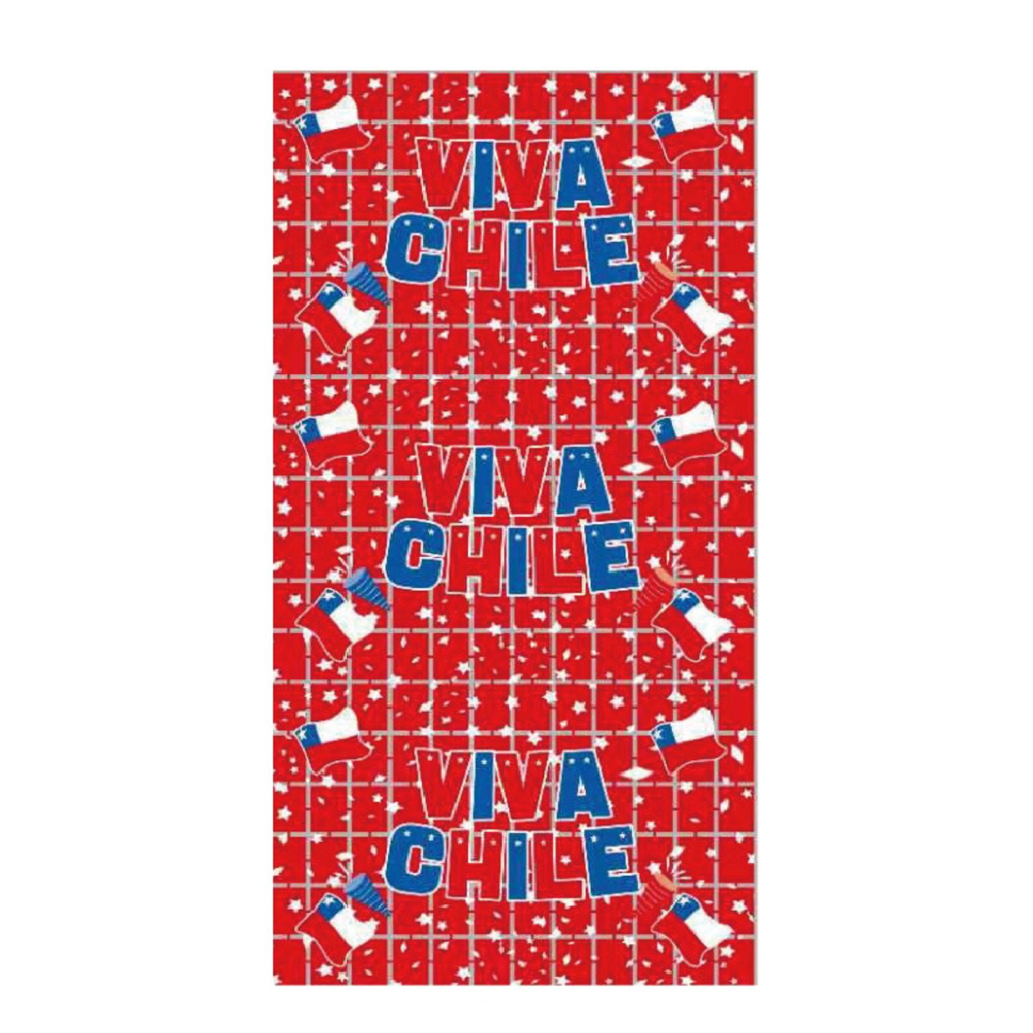 Genérico - Cortina Decorativa 2x1 M Diseño Viva Chile Fiestas Patrias