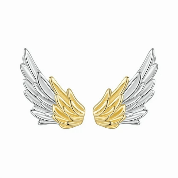 Aros Ala De Ángel en Plata 925