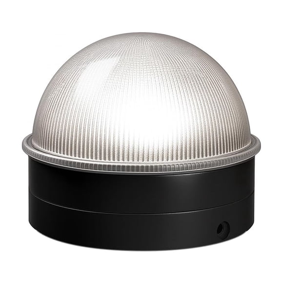 Remate solar para poste Classy Caps CH2233B negro con luz LED blanca
