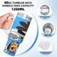 thumbnail image 5 of Augie Doggie y Doggie Daddy Vaso aislado de acero inoxidable con asa, diseño temático, regalo para familia, amigos y fans; incluye pajita y encaja en el portavasos estándar, 40 oz, 5 of 6