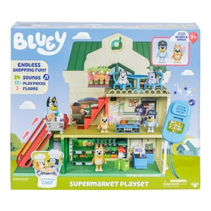Set De Supermercado 40 Cm Con Figuras Bluey