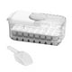 thumbnail image 1 of Bandeja De Hielo Reutilizable Que Ahorra Espacio Con Tapa Y Caja Para Congelador, Cócteles, Fiestas, Color Blanco, 64 Rejillas, 1 of 3