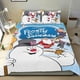 thumbnail image 1 of Frosty el Muñeco de Nieve Conjunto de sábanas temático, trío de piezas, cómodo y amigable con la piel, diseño único, regalo de decoración para el hogar para familiares, amigos y fans,140cm *210cm, 1 of 6