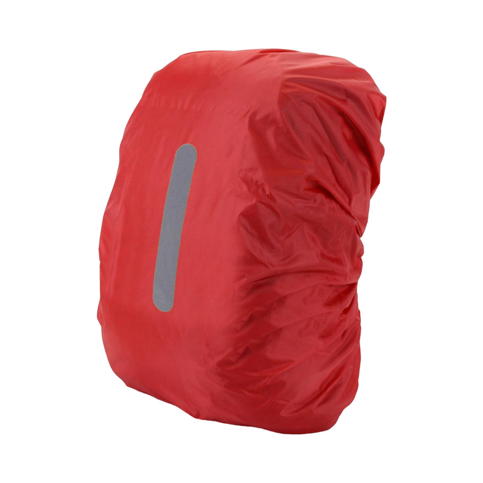 Magideal - Mochila Impermeable Con Tiras Reflectantes 30-40L Para Ciclismo Senderismo Fácil De Instalar , Rojo
