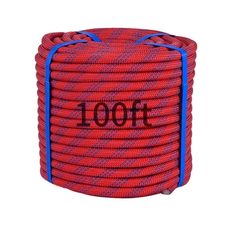 Cuerda Para Escalada Kynara 30M Resistente De Nylon 1.2Cm Roja