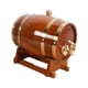 thumbnail image 3 of Barril de vino de roble, dispensador de barril de vino, barril de roble con soporte, barril de vino de madera para cerveza, miel, bebidas, decoración 3L, 3 of 5