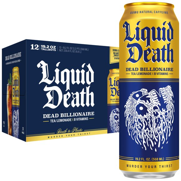 Bebida líquida Death Iced Tea Dead Billionaire, 570 ml, paquete de 12