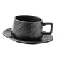 thumbnail image 4 of Tazas De Capuchino Con Platillo, Taza De Café Para Restaurante, Cafetería, Regalo De Inauguración De La Casa, Negro, 4 of 5
