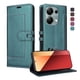 thumbnail image 1 of Premium Wallet Case for Xiaomi Redmi Note 13 Pro 4G with Card Slots & Kickstand, Flip Cover Green, 1 of 6