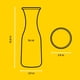 thumbnail image 2 of Juego de jarras de vidrio JoyJolt Hali de 1 litro con tapa para bebidas, 3 unidades, 2 of 8
