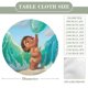 thumbnail image 2 of Moana, princesa-theme Fitted Round Tablecloths Elastic Edged Table Covers Waterproof Table Cloth for Kitchen Holiday Party Tables Decor 120cm, 2 of 6